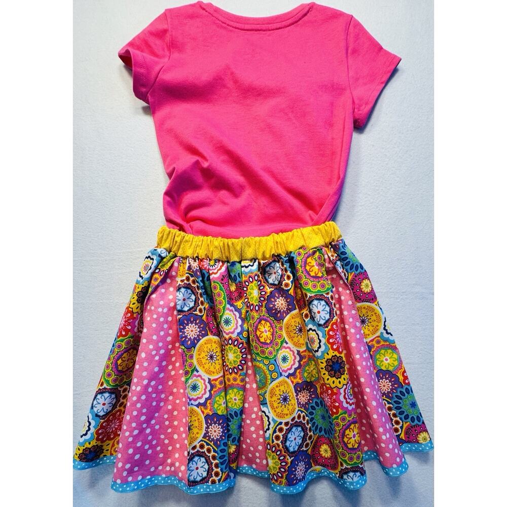 Handmade Skirt,Ribbon Trim Top By Wander Nation, Handmade button, Ribbon 4/5 - Picture 2 of 6